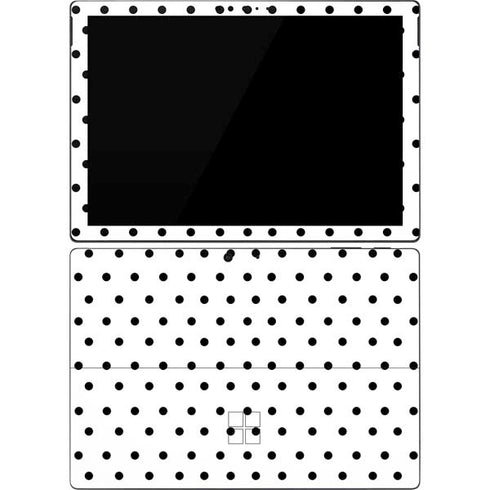 White and Black Polka Dots Surface Pro 7 Skin