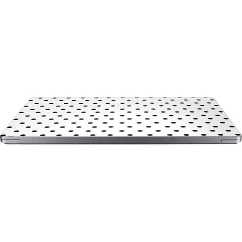 White and Black Polka Dots Universal Laptop 11in (8.8 x 6.2in) Skin