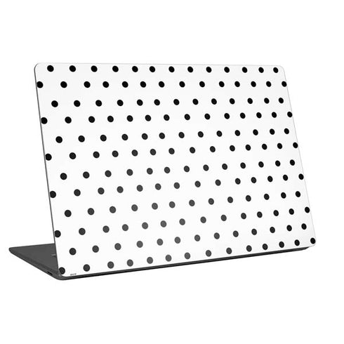 White and Black Polka Dots Universal Laptop 13in (10.6 x 7.6in) Skin