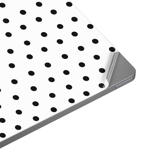 White and Black Polka Dots Universal Laptop 15in (12.2 x 8.8in) Skin