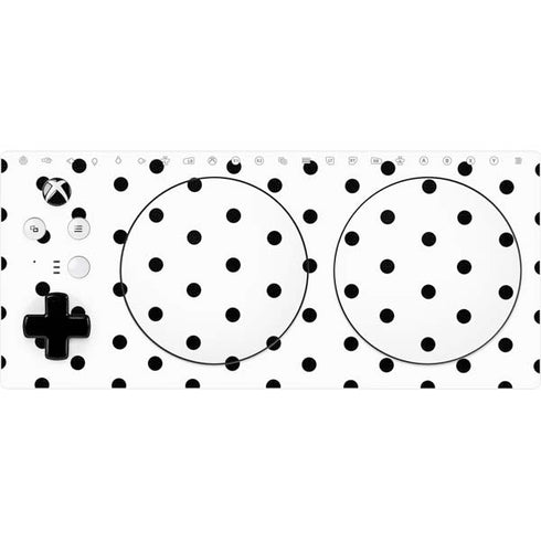 White and Black Polka Dots Xbox Adaptive Controller Skin