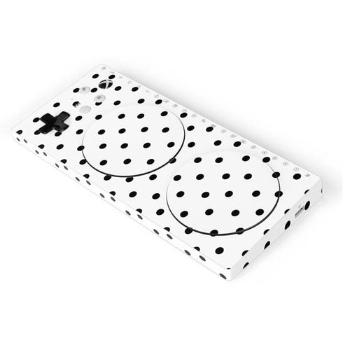White and Black Polka Dots Xbox Adaptive Controller Skin