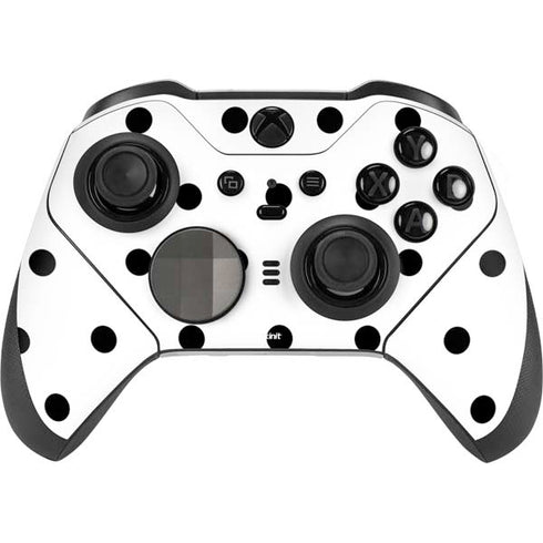 White and Black Polka Dots Xbox Elite Wireless Controller Series 2 Skin