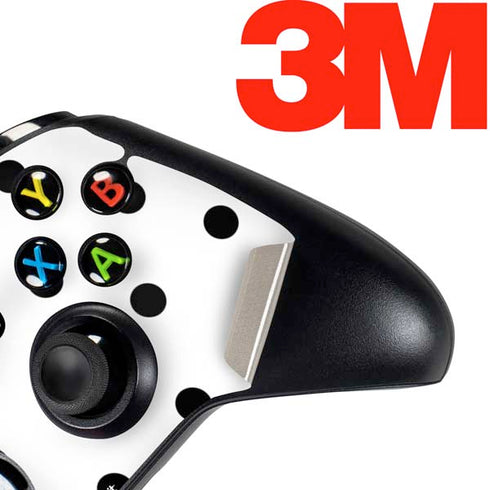 White and Black Polka Dots Xbox One Controller Skin