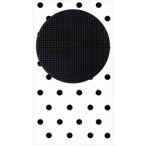 White and Black Polka Dots Xbox Series S Console Skin