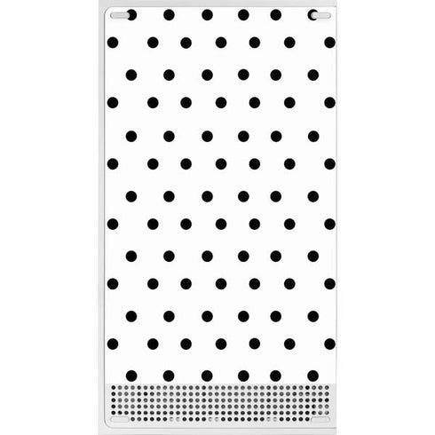 White and Black Polka Dots Xbox Series S Console Skin