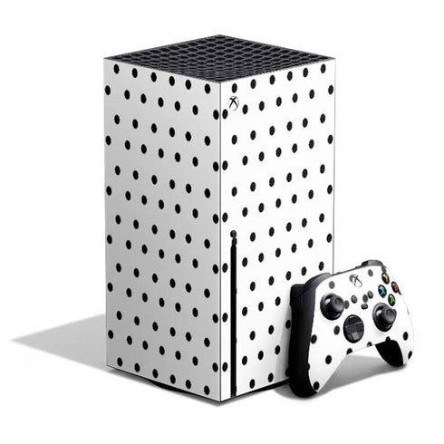 White and Black Polka Dots Xbox Series X Bundle Skin