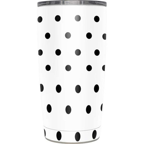White and Black Polka Dots Yeti 20oz Tumbler Skin