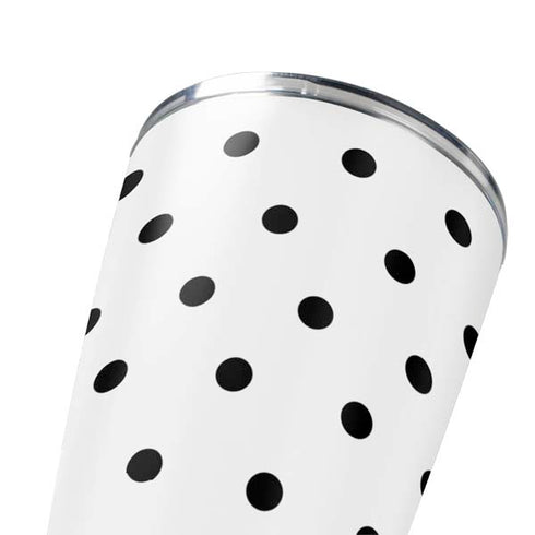 White and Black Polka Dots Yeti 20oz Tumbler Skin