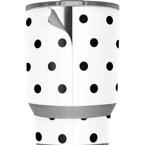 White and Black Polka Dots Yeti 20oz Tumbler Skin