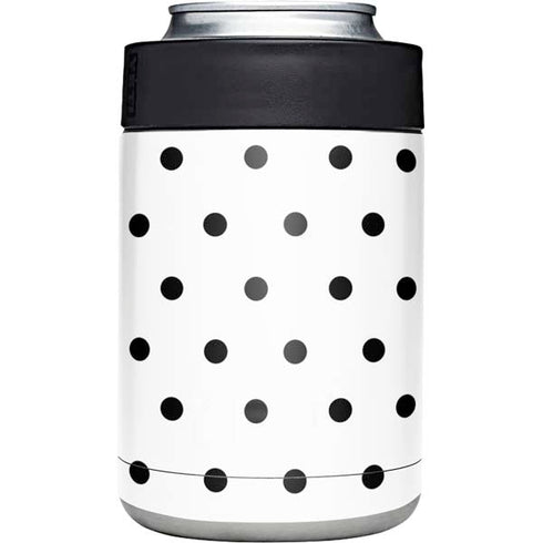 White and Black Polka Dots Yeti Colster Can Insulator Skin