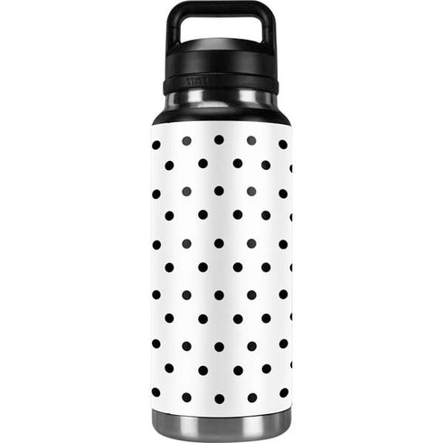 White and Black Polka Dots YETI Rambler 36oz Bottle Skin