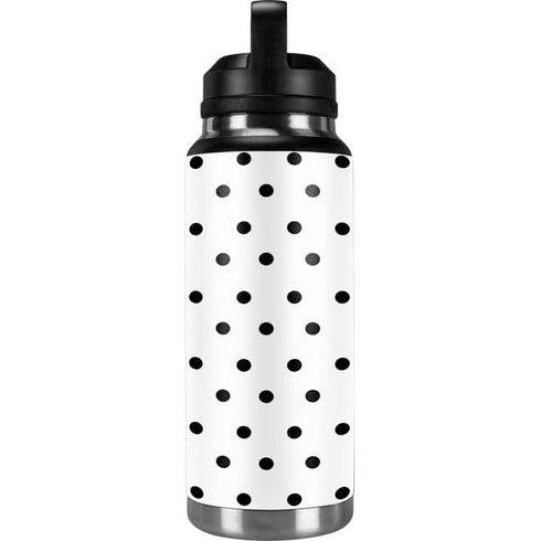 White and Black Polka Dots YETI Rambler 36oz Bottle Skin