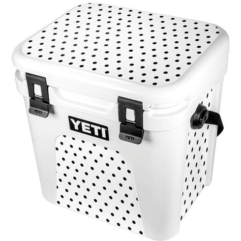 White and Black Polka Dots YETI Roadie 24 Hard Cooler Skin