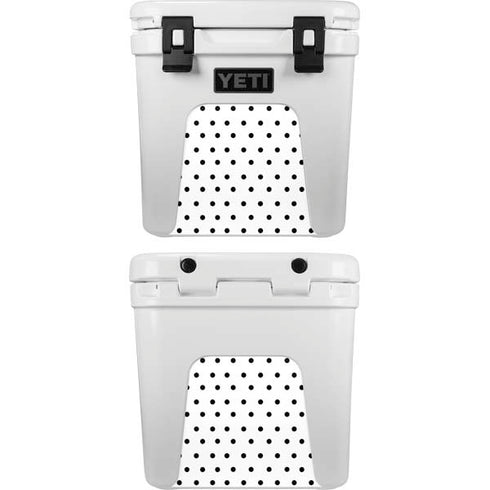 White and Black Polka Dots YETI Roadie 24 Hard Cooler Skin
