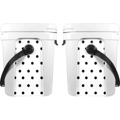 White and Black Polka Dots YETI Roadie 24 Hard Cooler Skin