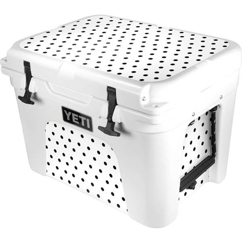 White and Black Polka Dots YETI Tundra 35 Hard Cooler Skin
