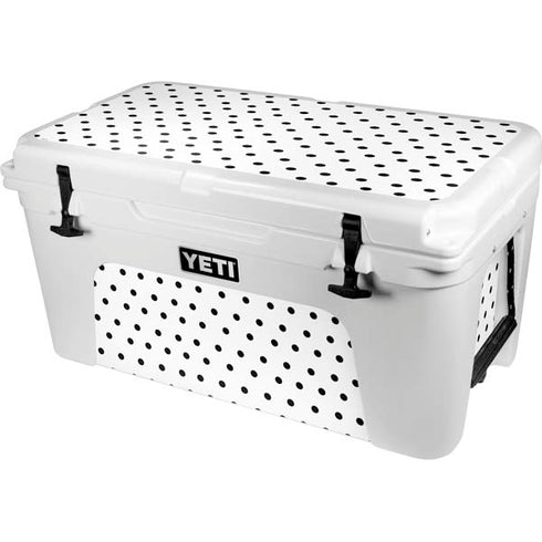 White and Black Polka Dots YETI Tundra 65 Hard Cooler Skin