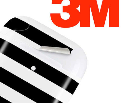 White and Black Stripes Apple AirPods 2 Skin