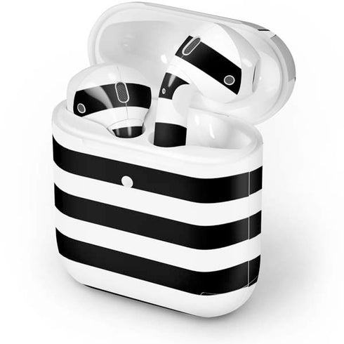 White and Black Stripes Apple AirPods 2 Skin
