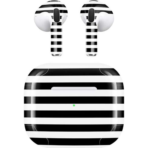 White and Black Stripes Apple AirPods (3rd Gen 2021) Skin