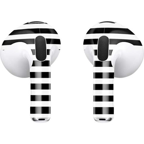 White and Black Stripes Apple AirPods (3rd Gen 2021) Skin