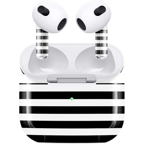 White and Black Stripes Apple AirPods (3rd Gen 2021) Skin