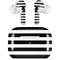 White and Black Stripes Apple AirPods Pro Skin