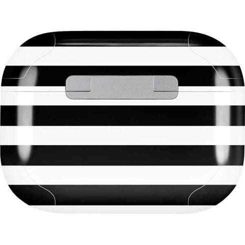 White and Black Stripes Apple AirPods Pro Skin