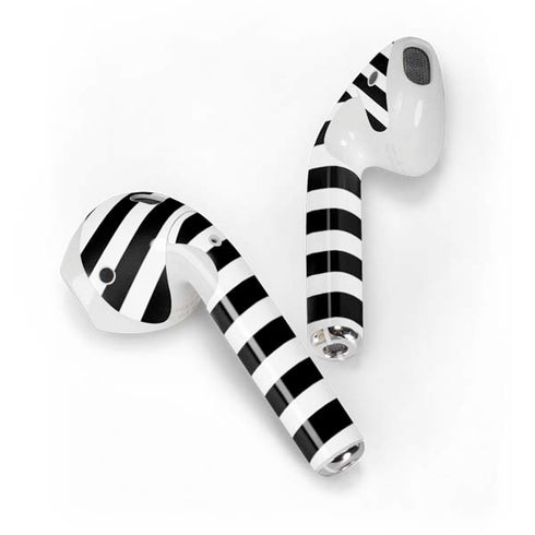 White and Black Stripes Apple AirPods Skin