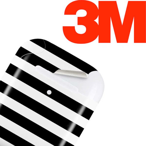 White and Black Stripes Apple AirPods Skin