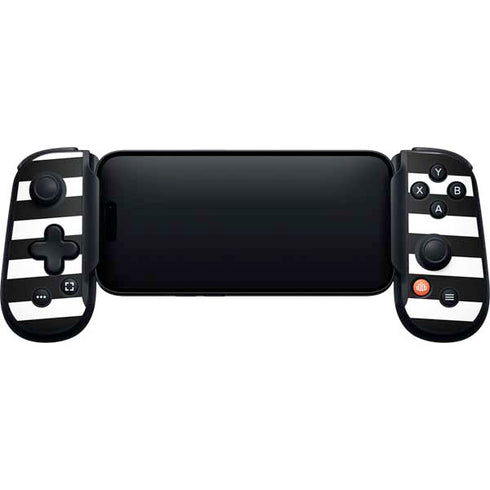 White and Black Stripes Backbone One for iPhone Game Controller Skin