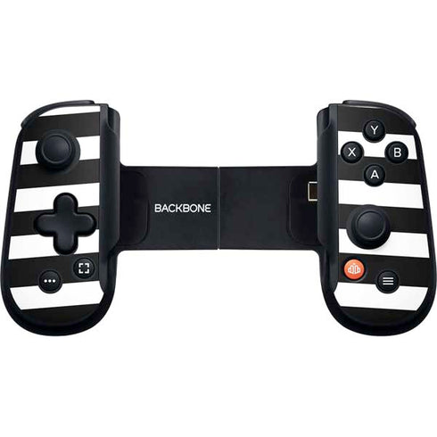White and Black Stripes Backbone One for iPhone Game Controller Skin