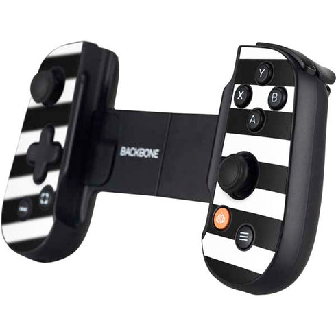 White and Black Stripes Backbone One for iPhone Game Controller Skin