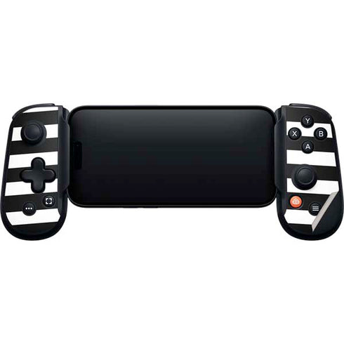 White and Black Stripes Backbone One for iPhone Game Controller Skin