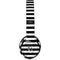 White and Black Stripes Beats Solo 2 Wired Skin