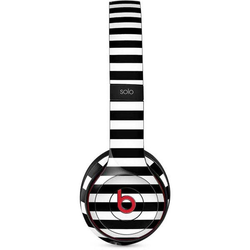 White and Black Stripes Beats Solo 2 Wireless Skin
