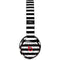 White and Black Stripes Beats Solo 2 Wireless Skin