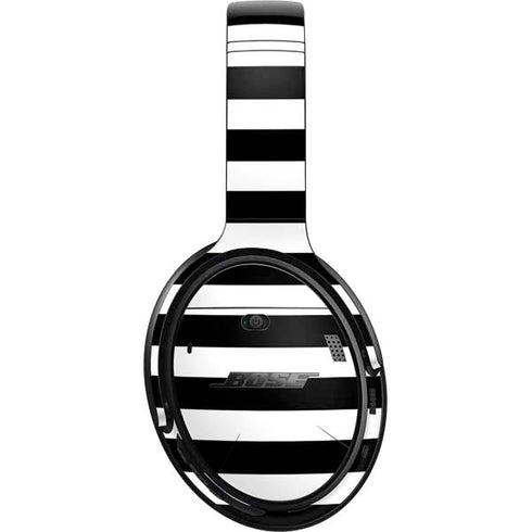 White and Black Stripes Bose QuietComfort 35 Headphones Skin