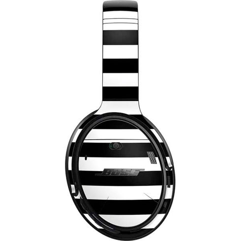 White and Black Stripes Bose QuietComfort 35 II Headphones Skin