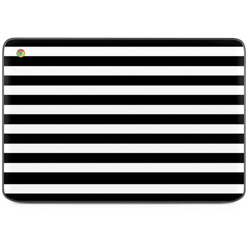 White and Black Stripes HP Chromebook Skin