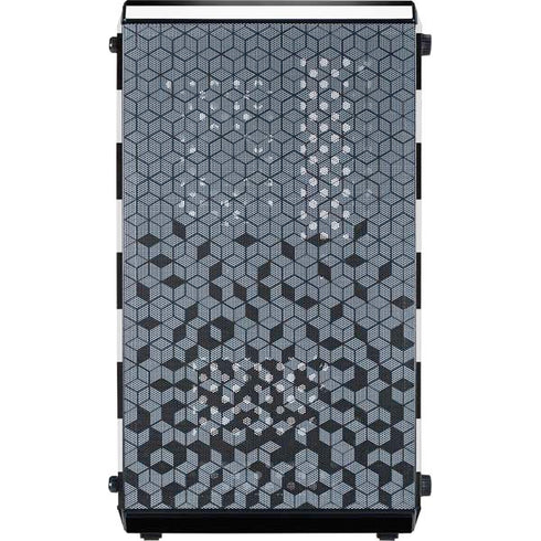 White and Black Stripes Cooler Master MasterBox Q300L Mini Tower Skin