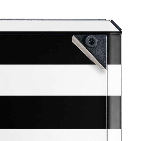 White and Black Stripes Cooler Master MasterBox Q300L Mini Tower Skin