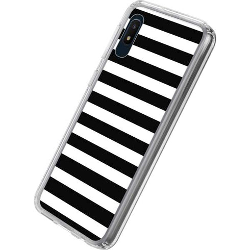 White and Black Stripes Galaxy A10e Clear Case