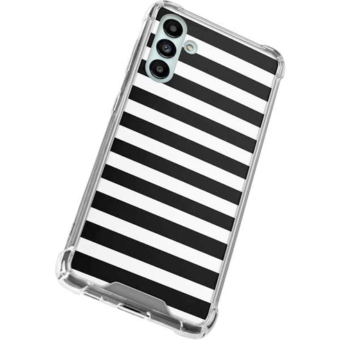 White and Black Stripes Galaxy A13 5G Clear Case