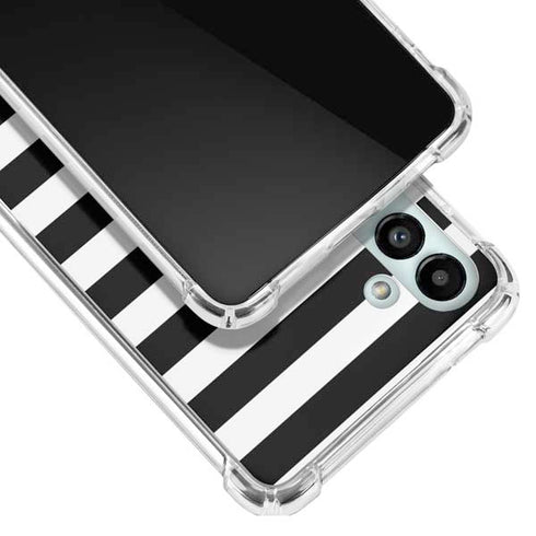 White and Black Stripes Galaxy A13 5G Clear Case