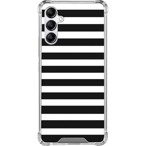 White and Black Stripes Galaxy A14 5G Clear Case