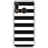 White and Black Stripes Galaxy A20 Clear Case