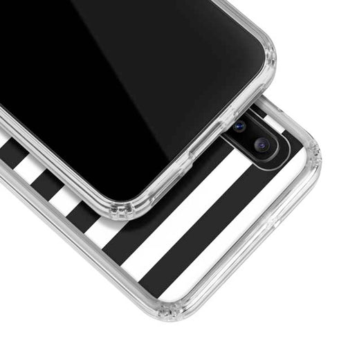 White and Black Stripes Galaxy A30 Clear Case