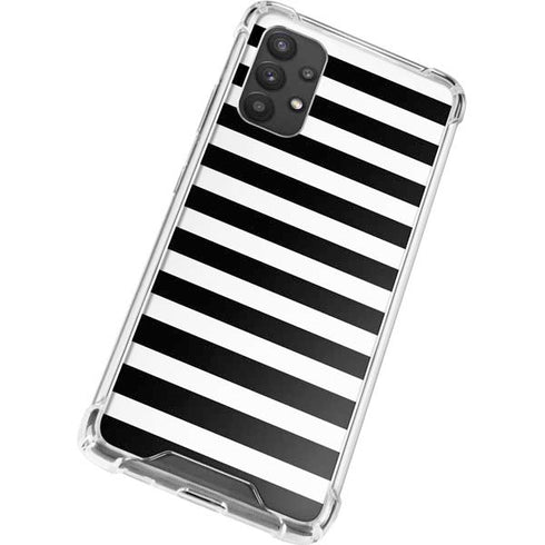 White and Black Stripes Galaxy A32 5G Clear Case